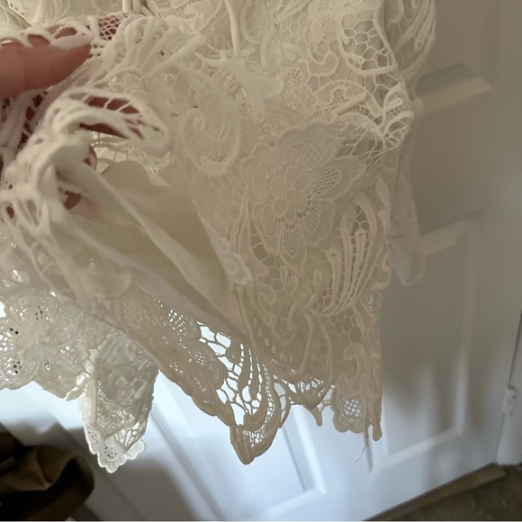 Fashion Nova Lace Off-Shoulder Romper - Picture 4 of 8